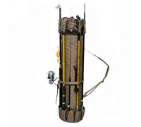 Domasvmd Bolsa de almacenamiento para caña de pescar de gran capacidad con bolsillos y bolsa de almacenamiento de tela Oxford para cañas de pescar