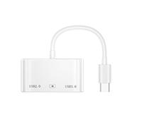 Domasvmd Concentradores USB 3 en 1 USB C 3.0 Tipo C a Multi USB 3.0 2.0 Adaptadores para portátiles USBC 3.0 Divisores USB 3.0 Adaptadores USB 3.0 2.0