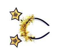 Domasvmd Diadema para el pelo de feliz año nuevo para fiesta de Navidad, accesorio para fotos, accesorios para el cabello, disfraz de fiesta