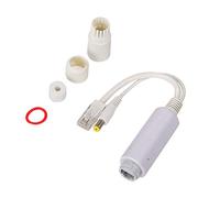Domasvmd Divisor activo PoE de alimentación a través de Ethernet, adaptador divisor de alimentación a través de Ethernet de 48 V a 12 V, compatible con IEEE 802.3af, divisor PoE de 10/100 Mbps