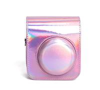 Domasvmd Funda de piel sintética para 12 cámaras, bolsa para cámara con correa para el hombro, funda protectora para 12 fundas para cámara