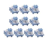 Domasvmd Interruptores silenciosos/clicy, interruptor mecánico de teclado de 3 pines, interruptores MX para juegos, juego de 10 interruptores silenciosos, interruptores silenciosos lubricados