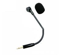 Domasvmd Micrófono omnidireccional de 3,5 mm, placa dorada, conector recto, para auriculares de juego, micrófono externo de repuesto para PC