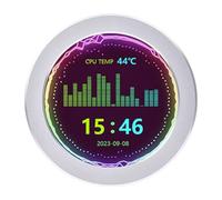 Domasvmd Pantalla secundaria IPS refrigerada por agua de 2.1/2.8 pulgadas 480 x 480 para computadora de escritorio, pantalla redonda, carcasa de aleación, monitor USB, pantalla LCD de 2.1 pulgadas