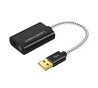 Domasvmd Tarjeta de sonido estéreo externa USB de 3,5 mm, adaptador USB de 5,1 canales USB a micrófono, interfaz de altavoz para PC, portátil, adaptador de tarjeta de sonido estéreo externo USB