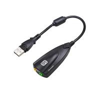 Domasvmd Tarjeta de sonido externa USB profesional 5HV2 para ordenador portátil, amplia compatibilidad, tarjeta de sonido externa USB de calidad de 20 cm, tarjeta de sonido