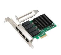 Domasvmd Tarjeta Ethernet PCI-E de 4 puertos 2.5G RTL8111H PCIE 10/100/1000 Mbps/2.5G RJ45 Ethernet Lan tarjeta adaptadora 4 puertos Gigabit Pcie Ethernet tarjeta 4 puertos
