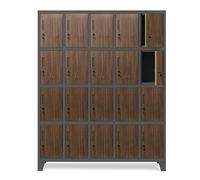Domator Taquilla Vestuario 5B4A Armario Metalico con 20 Compartimentos Ranuras de ventilación Pintura en Polvo 172 cm x 136 cm x 45 cm