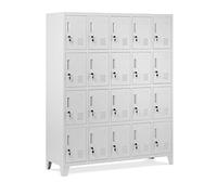 Domator Taquilla Vestuario 5B4A Armario Metalico con 20 Compartimentos Ranuras de ventilación Pintura en Polvo 172 cm x 136 cm x 45 cm