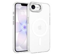 DOMAVER Funda Magnética para iPhone 17e / iPhone 16e [Compatible con MagSafe] [Protección contra Caídas de Grado Militar] Funda Antigolpes Delgada Translúcida Mate Trasera, Blanco Escarchado