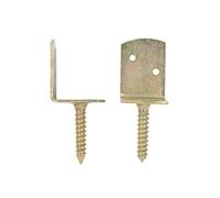 Domax 10 soportes galvanizados en forma de L para panel de valla con tornillo en clips y conectores de codo