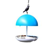 Dome Bird Feeder with Roof | Metal Outdoor Mushroom Shaped Hanging Feeder 26x16x16cm | Rain-Proof for Wild Birds | Backyard Garden Hanging Bird F́eeder | Durable Weather-Resistant Birdhouse