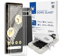DOME GLASS Protector de pantalla Whitestone para Google Pixel 7 PRO (2022), Escudo de vidrio templado completo con tecnología de dispersión de líquidos, blanco, Paquete de 2