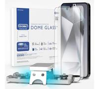 DOME GLASS Whitestone Protector de pantalla compatible con Galaxy S24 Plus + lámpara UV [vidrio templado 9H, sin burbujas, kit de instalación] - Paquete de 2