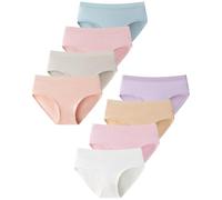 Domee Braguitas Algodón Ropa Interior Niña Pack de 8 Bragas Color Sólido Color Sólido 2 10-12 años (Talla del Fabricante M)
