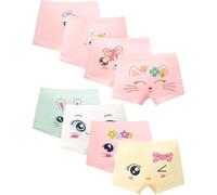Domee Braguitas Calzoncillos Ropa Interior Niña Pack de 8 Gato y Conejo 9-10 Años (Talla del Fabricante 2XL)