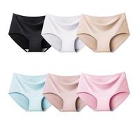 Domee Braguitas Sin Costura Ropa Interior Bragas Adolescente Niña Pack de 6 Clásico y Elegante 10-12 Años (Talla del Fabricante M)