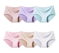 Domee Braguitas Sin Costura Ropa Interior Bragas Adolescente Niña Pack de 6 Juventud Colorida 10-12 Años (Talla del Fabricante M)