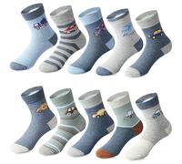 Domee Calcetines Algodón Divertidos Deporte Cortos Niño Paquete de 10 Conejo 28-31 (Fabricante Talla L)