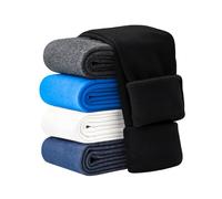 Domee Leggings Térmicos Pantalones Invierno Algodón Mallas Forro Polar Niña Negro 11-12 Años (Fabricación Tamaño 170)