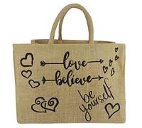 Domelo Cesta de la compra grande para mujer, 100% yute vegano, cesta de yute, bolsa de la compra, bolsa de compras, este bolso es productos sostenibles, bolsa de paja para la playa