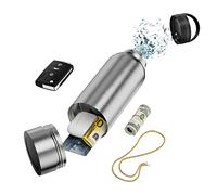 Domemit Botella de Agua Segura con Compartimento Oculto Secreto, Caja de Almacenamiento de Acero Inoxidable, Desenrosca la Parte Inferior para Guardar tus Objetos de Valor, Plata 1180ml