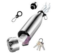 Domemit Botella de Agua Segura con Compartimento Oculto Secreto, Caja de Almacenamiento de Acero Inoxidable, Desenrosca la Parte Inferior para Guardar tus Objetos de Valor, Plata 730ml