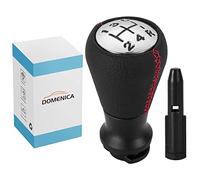 DOMENICA Pomo Palanca de Cambios Cuero Compatible de Peugeot 106 107 205 206 207 301 306 307 308 406 407 408 508 605 806 807 2008 3008 5008 Citroen C2 C3 C4 C5 Picasso Saxo Xsara Elysee (Rojo)
