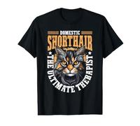 Domestic Shorthair The Ultimate Therapist Cat Lover Owner Camiseta gráfica económica