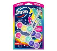 Domestos Power 5 bloques de borde de unicornio mágico de larga duración, prevención de cal potente, desodorizante, ambientador de inodoro