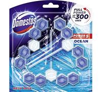 Domestos Power 5 - Juego de 3 piedras para inodoro con la fuerza higiénica para un inodoro limpio