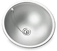 DOMETIC CE02-B325-I Fregadero Redondo - Fregadero empotrable de acero inoxidable para autocaravanas & caravanas - Compacto, duradero y fácil de limpiar