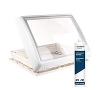 Dometic Midi Heki 70 x 50 cm para techos de 30-34 mm con ventilación forzada + sellador Dekalin para caravanas o autocaravanas