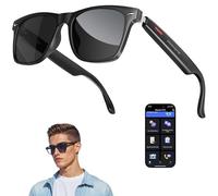 Domhong Gafas inteligentes para hombres y mujeres con chat GPT, gafas de traducción Bluetooth con 164 idiomas, audio de oído abierto con micrófono y altavoces, llamadas manos libres, protección UV y