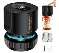 Domigard Envasadora al Vacio Tarro de Masón, Eléctrico con Pantalla LED Vacuum Sealer para Albañil Tarro, Viene con 10 Tapas y Abridor de Botellas, apto para Conservas y Conservación de Alimentos