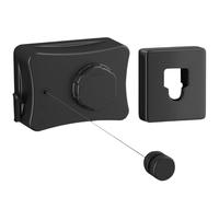 Domigard Tendedero retráctil, 5,1 m tendedero de Pared, Ahorra Espacio, de Acero Inoxidable, para Interiores y Exteriores, Cuerda de Ropa Ajustable Invisible (Negro)
