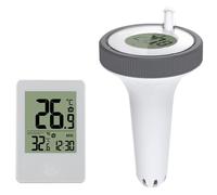 Domigard Termómetro Piscina Inalámbrico,Termómetro Piscina Flotante con Receptor de Temperatura Interior LCD, Impermeable Pool Thermometer, Adecuado para Piscinas Interiores y Exteriores, Acuarios