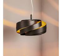 Domiluce Vento lámpara colgante, negro, Ø 40 cm, metal, E27