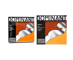 Dominant CDJ Juego de Cuerdas para Violin, 4/4 + Thomastik Cuerda suelta para 4/4 violín Dominantcuerda Mi acero cromo, mediana, bola
