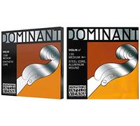 Dominant Strings 135B Juego De Cuerdas Para Violín, 4/4 + Thomastik Cuerda Suelta Para 4/4 Violín Cuerda Mi Núcleo De Acero, Entorchado De Aluminio, Mediana, Bola.
