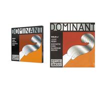 Dominant Strings135B - Juego de cuerdas para violín, 4/4 & cuerda suelta para 4/4 violín dominant - cuerda la núcleo de plástico, entorchado de aluminio, fuerte.