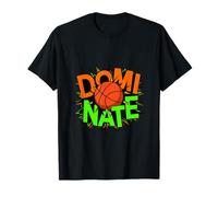Dominar Baloncesto Arte Retro Abstracto Energía Domi-Nate Camiseta