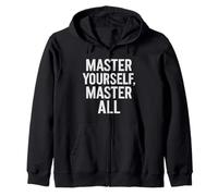 Domínate a ti mismo, Maestro todo, Cita estoica, Vintage. Sudadera con Capucha