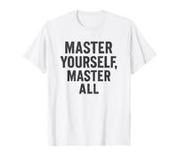 Domínate a ti mismo Maestro Todo, Estoico, Cita, Vintage. Camiseta