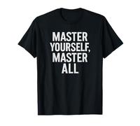 Domínate a ti mismo Maestro Todo, Estoico, Cita, Vintage. Camiseta