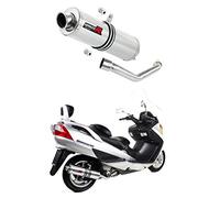 DOMINATOR Burgman 400 Escape Moto Deportivo Redondo Silenciador Exhaust Racing Slip-on 2003 2004 2005 2006