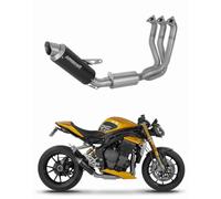 DOMINATOR Sistema de escape Colector Silenciador GPF NEGRO Speed Triple 1200 RS/RR 2021-2024