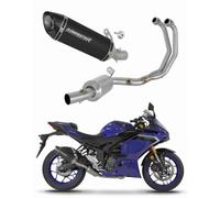 DOMINATOR Sistema de escape Colector Silenciador HP8 NEGRO YZF-R3 2025-2026