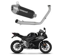 DOMINATOR Sistema de escape Colector Silenciador S3 NEGRO YZF R125 2021-2024 (Euro 5)