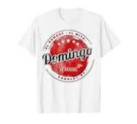 Domingo el Hombre el Mito la leyend Domingo Nombre Camiseta, Hombre, Blanco, 6XL